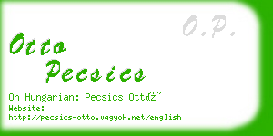 otto pecsics business card